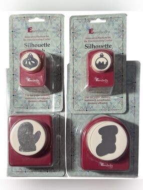🎄Emagination Punches x4 Mitten Stocking Ornament Christmas
